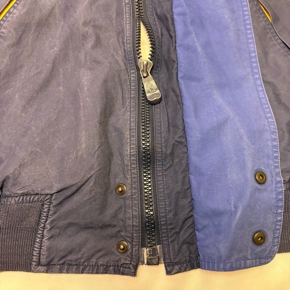 Vintage 90s Nautica Men’s Medium Tricolor Hooded Jacket Colour Block 100% Cotton - Picture 4 of 13